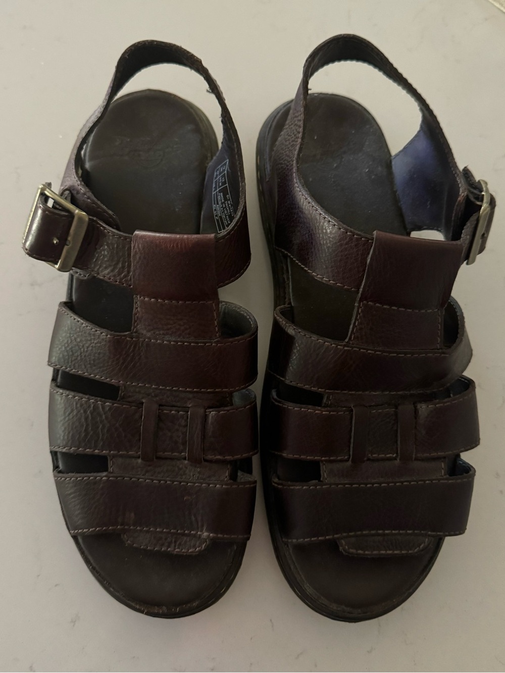 Men's Doc Martens Brown Leather Sandals